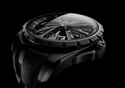 Diabolus In Machina Black DLC Titanium watch detail