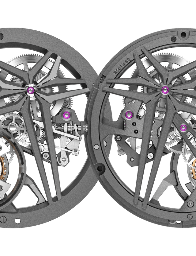 Roger Dubuis font and back RD512SQ caliber details