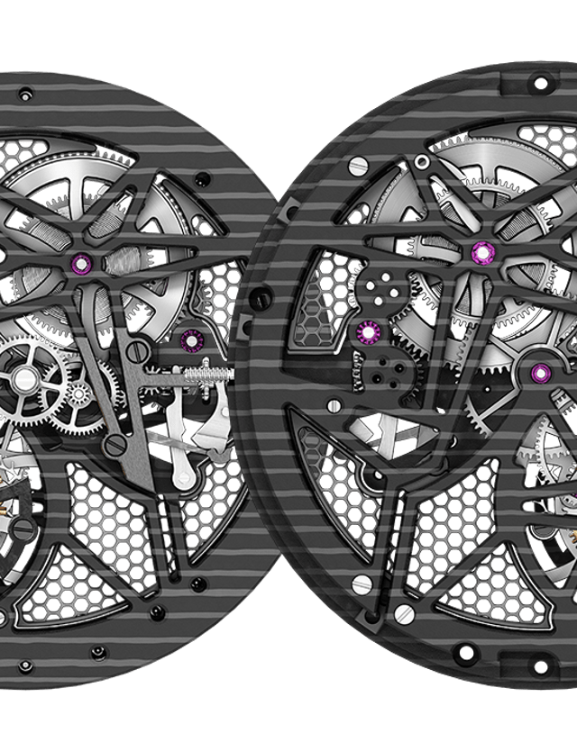 Roger Dubuis front and back RD509SQ caliber details