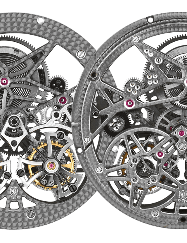 Roger Dubuis font and back RD01SQ caliber details