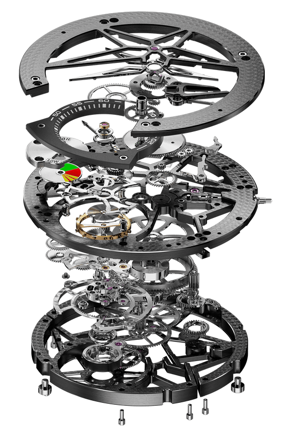 Roger Dubuis RD508SQ exploded caliber details