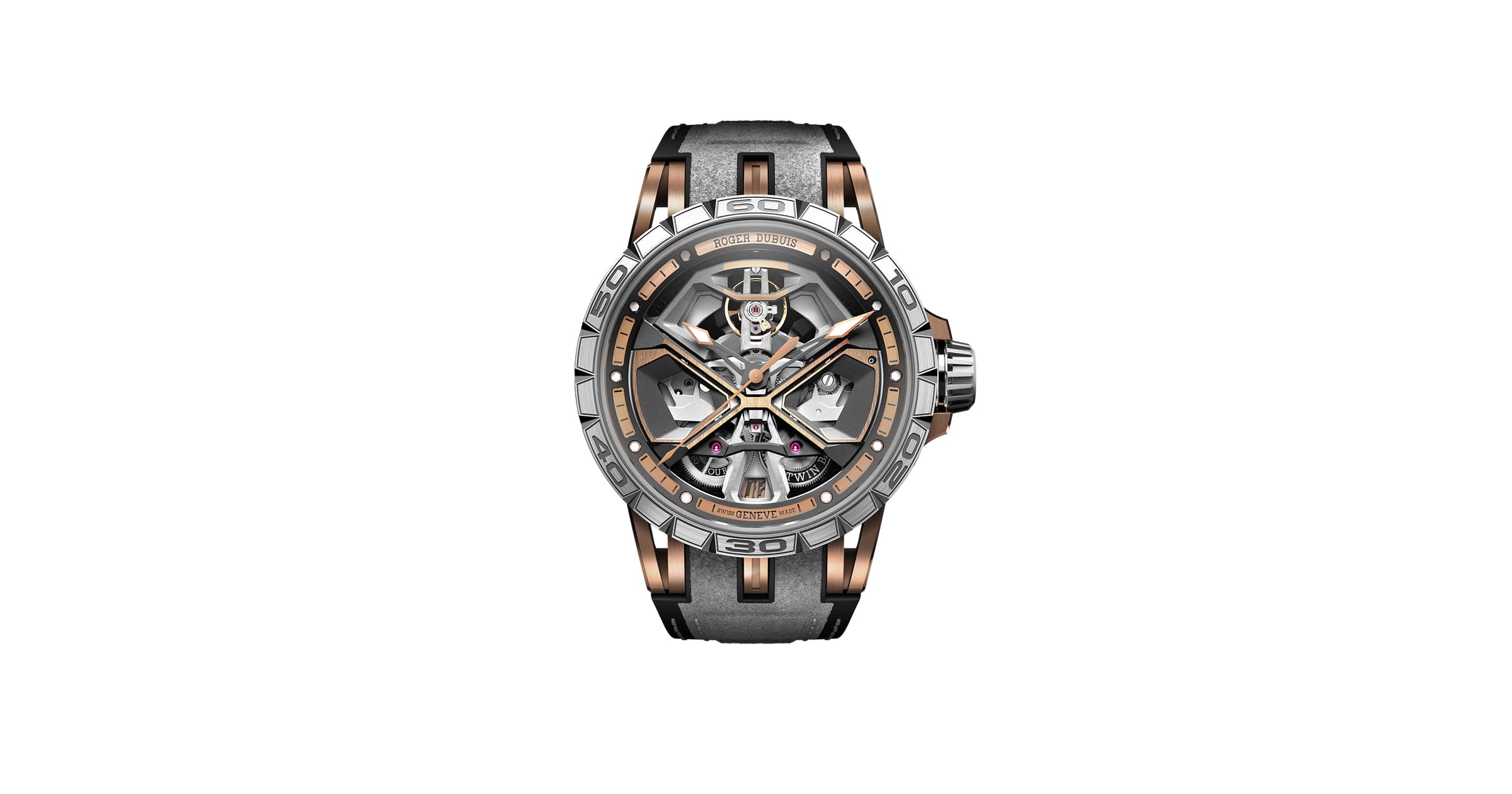 王者竞速系列小牛玫瑰金腕表45MM - Roger Dubuis